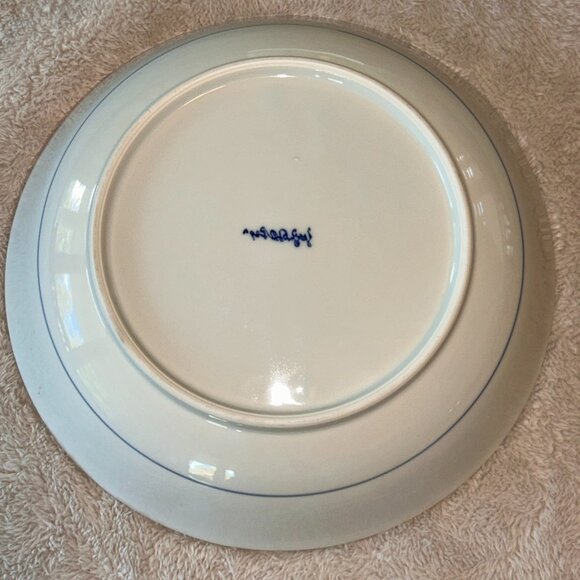 Japanese Hand Painted 10" Imari Arita Blue White Bowl Porcelain Traditional - Picture 7 of 9